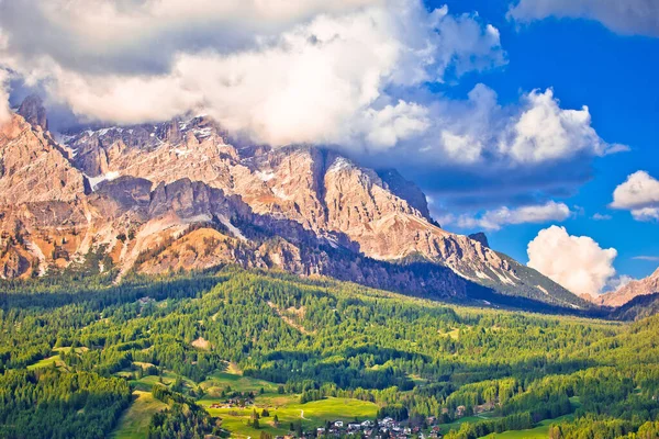 Alpesi Csúcsok Táj Cortina Ampezzo Dolomitok Alpok Kilátás Veneto Régió — Stock Fotó