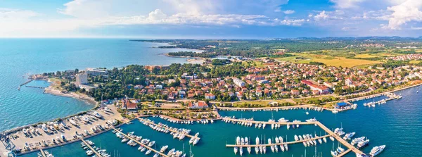 Costa Adriática Arquitetura Umag Vista Aérea Arquipélago Região Ístria Croácia — Fotografia de Stock