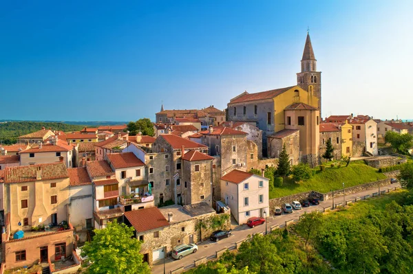 Old Stone Town Buje Green Hill Aerial View Town Istria — Stock Photo, Image
