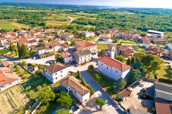 Dorf Nova Vas Istrien Luftaufnahme Historische Architektur Von Istrien Kroatien — Stockfoto