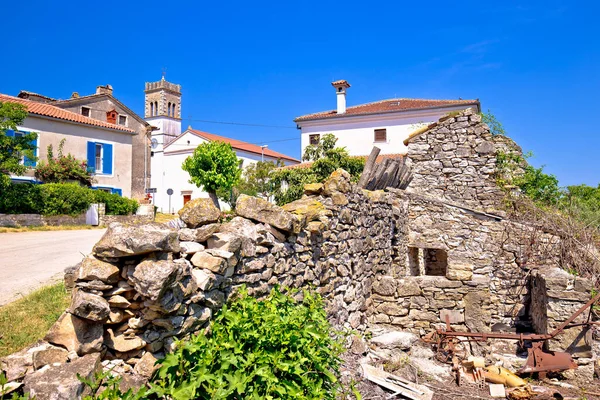 Pintoresco Pueblo Piedra Nova Vas Vista Istria Región Croati — Foto de Stock