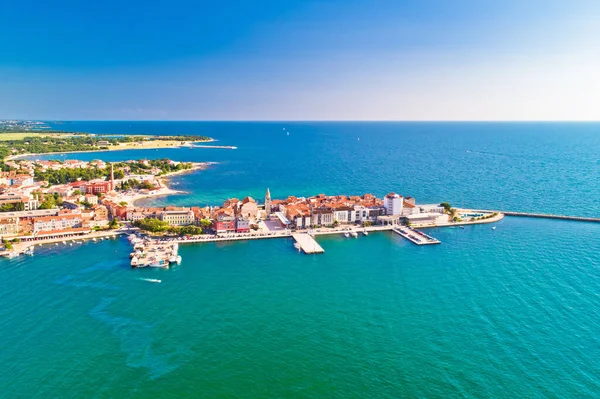 Cidade Umag Vista Histórica Arquitetura Costeira Cima Arquipélago Região Ístria — Fotografia de Stock