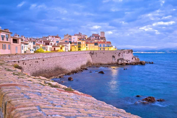 French riviera. Historic town of Antibes seafront and landmarks dawn view, famous destination in Cote d Azur, Franc