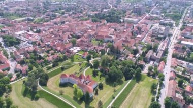 Kuzey Hırvatistan 'ın tarihi Varazdin kenti hava görüntüleri