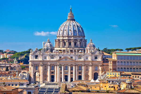 Vatican. The Papal Basilica of Saint Peter in the Vatican, largest church in the World. The Holly See