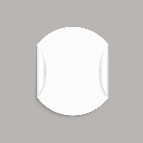 Pegatina redonda blanca en blanco — Archivo Imágenes Vectoriales