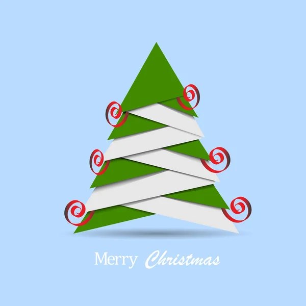 Weihnachtsbaum aus Papierstücken — Stockvektor