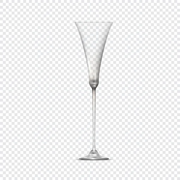 Transparent realistic empty wine glass — Stock Vector