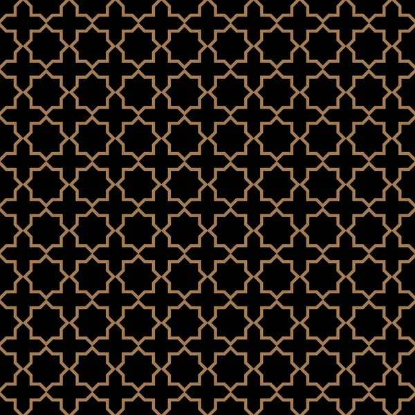 Dark Seamless Pattern in Arabian style with stars — Stock Vector