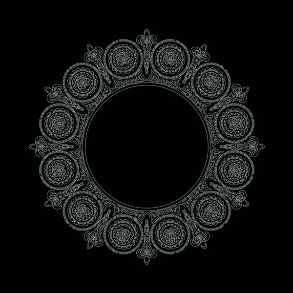 Modèle de mandala en dentelle ronde dans le style boho — Image vectorielle