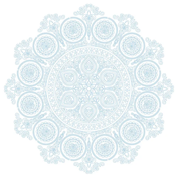 Delicate lace mandala pattern in boho style — Stock Vector