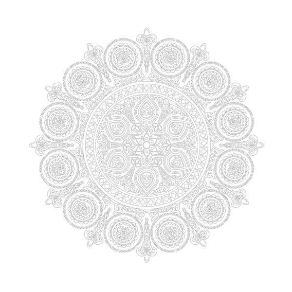 Etniska lace mandala mönster i boho stil — Stock vektor