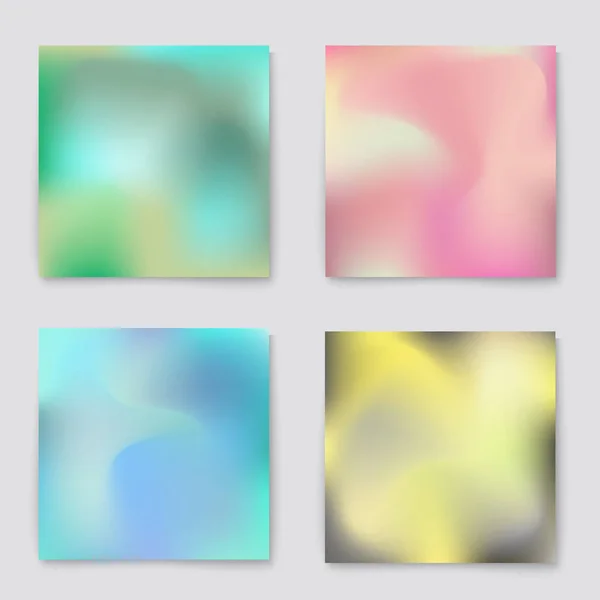 Fluid light colors backgrounds set — Stock Vector