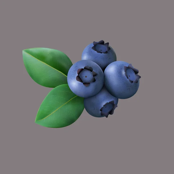 Handgezeichnetes Symbol für Blaubeeren — Stockvektor