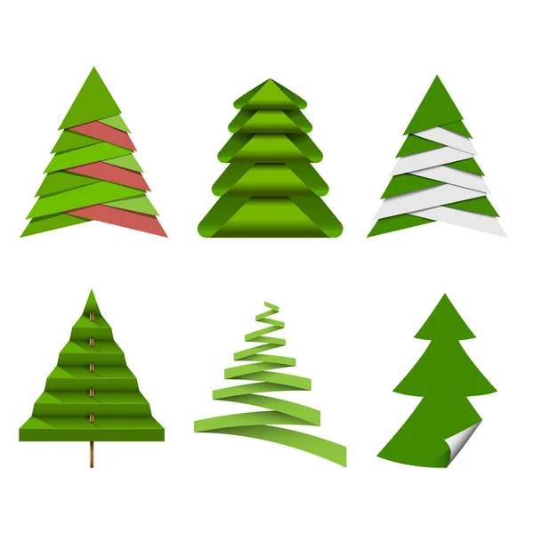 Set van kerstbomen — Stockvector