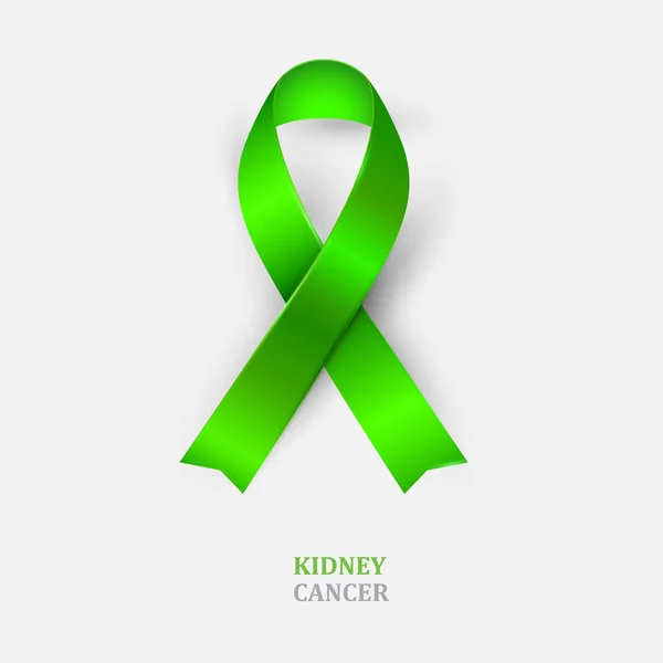 Grönt band - njure cancer medvetenhet — Stock vektor