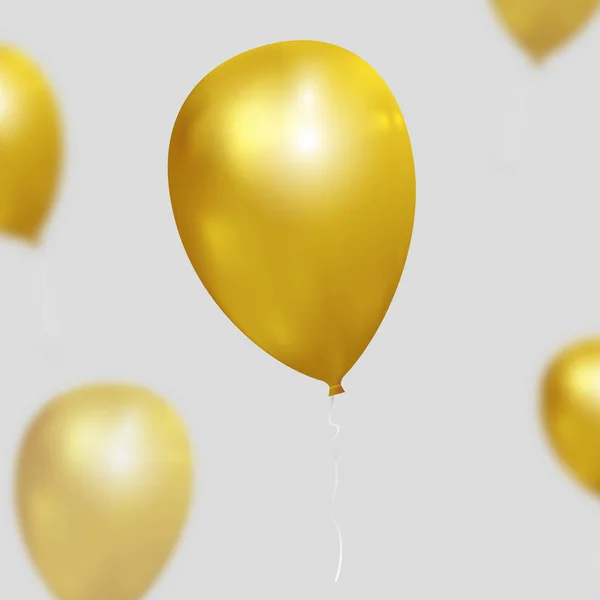 Festlig vector bakgrund med guld ballonger — Stock vektor