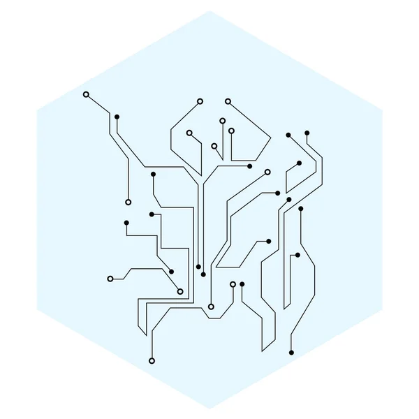 Abstracte printplaat minimaal achtergrond — Stockvector