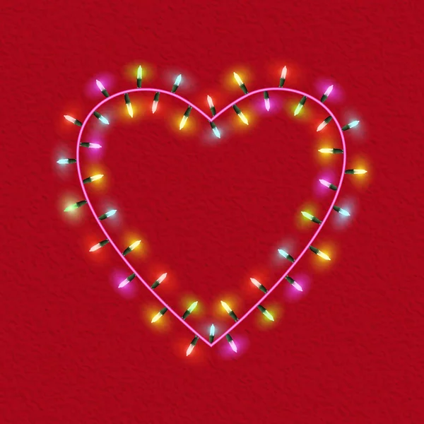 Glowing lights heart — Stock Vector