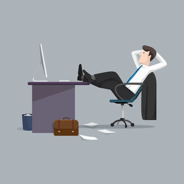 Podnikatel relaxační mezi prací — Stockový vektor