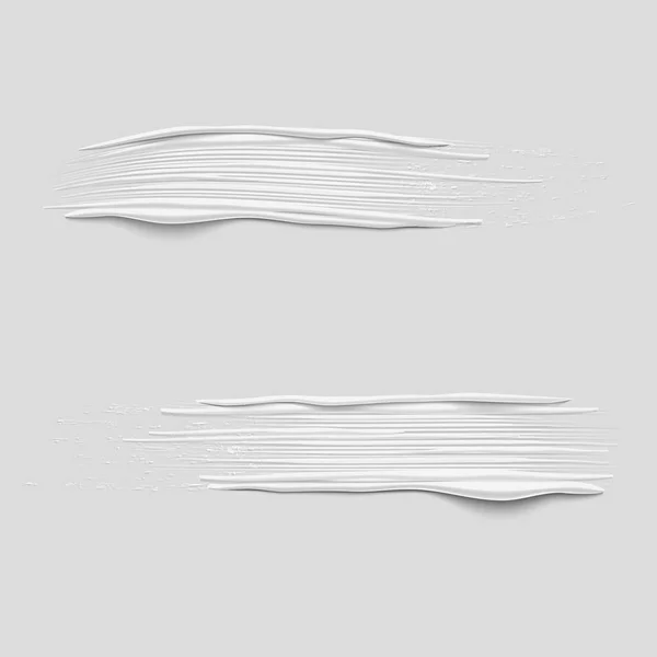 White paintbrush strokes — Stock Vector