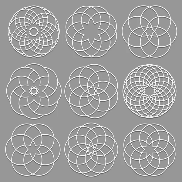 Dekorativt utsmyckade geometriska element — Stock vektor