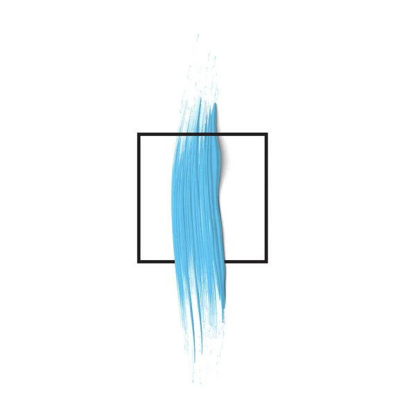 Синій вертикальний штрих пензля — стоковий вектор