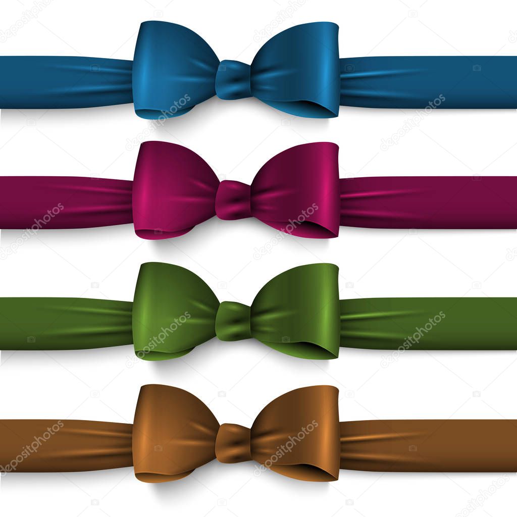 dark colors silk bows 