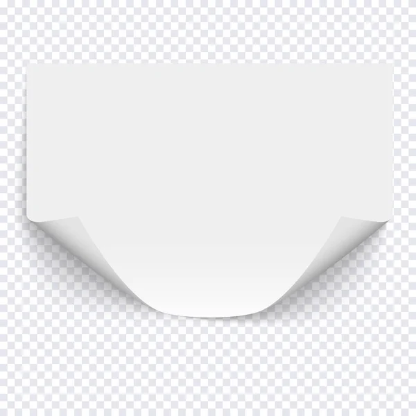 Horizontal empty paper sheet — Stock Vector