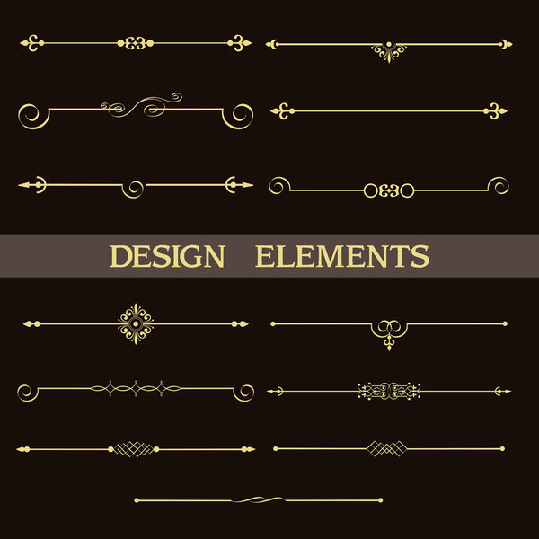 decorative vintage golden dividers