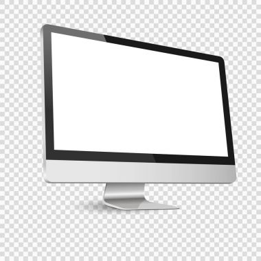 Modern computer display isolated 