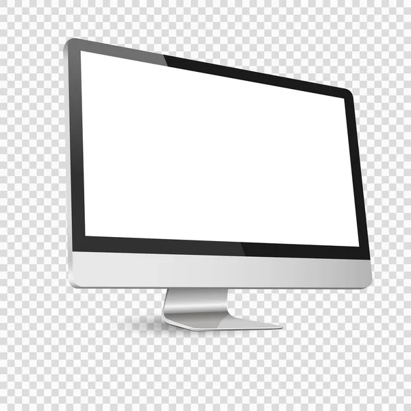 Écran d'ordinateur moderne isolé — Image vectorielle