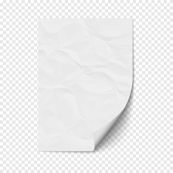 Boş sayfa üzerinde beyaz sayfa kıvır — Stok Vektör