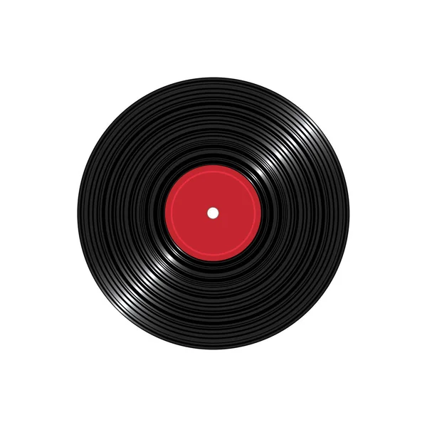 Grabación de disco de vinilo aislado — Vector de stock