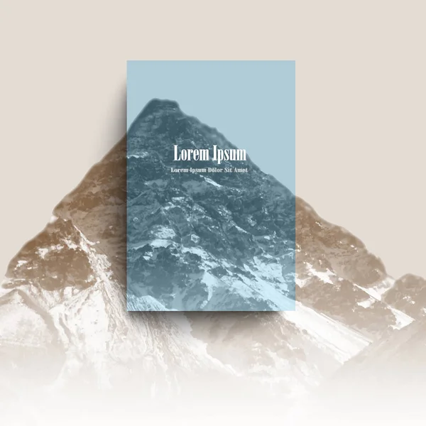 Paysage de montagne avec espace bleu transparent — Image vectorielle