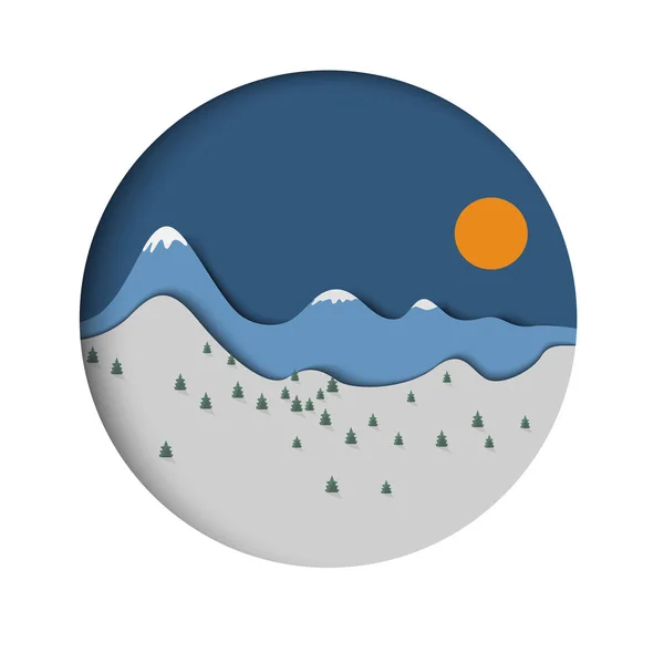 Paisaje de montaña — Vector de stock