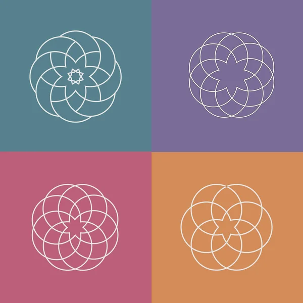 Logos de motifs linéaires — Image vectorielle
