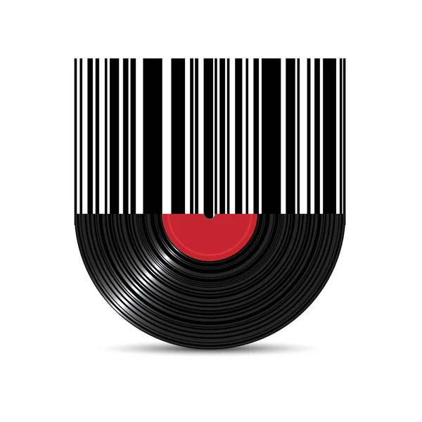Grabación de disco de vinilo — Vector de stock