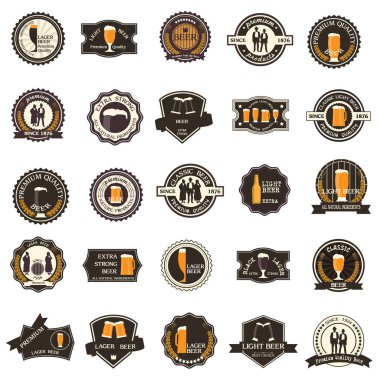 Büyük koleksiyonu retro bira Amblemler