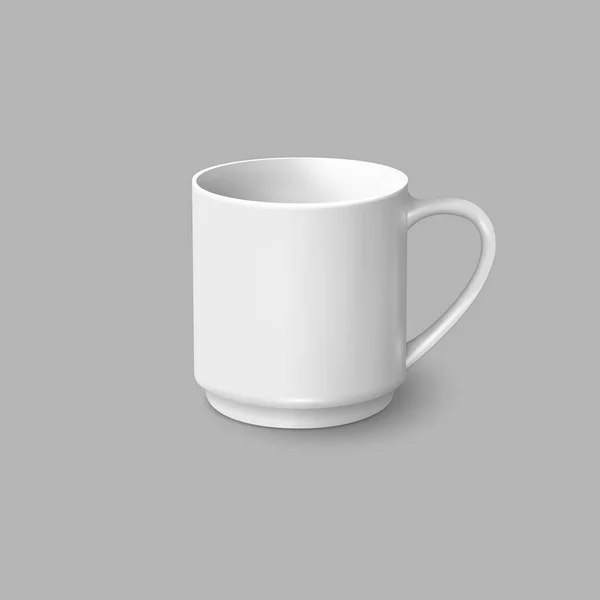 Realistischer weißer Kaffeebecher — Stockvektor