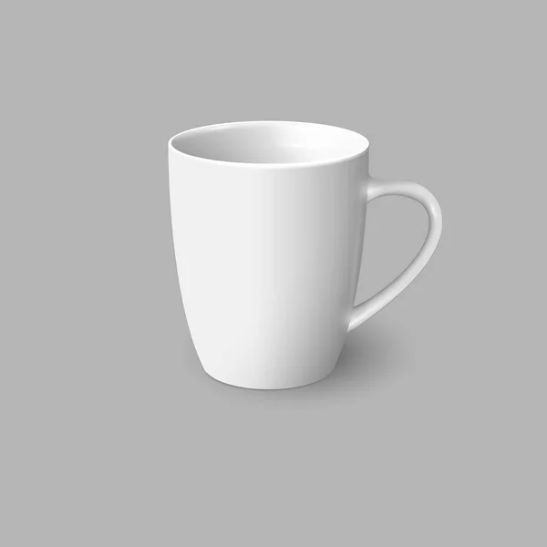 Tazza di caffè bianco bianco bianco — Vettoriale Stock