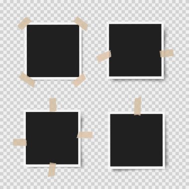 Gölgeli gerçekçi fotoğraf çerçeveleri 