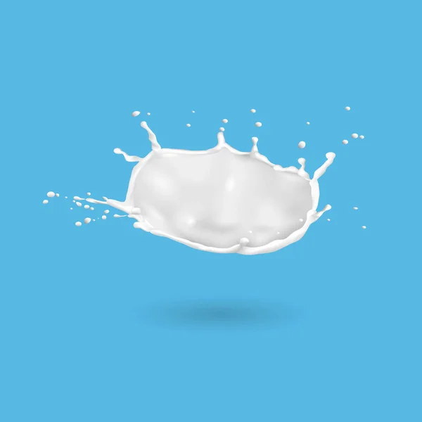 Salpicadura de leche fresca — Vector de stock