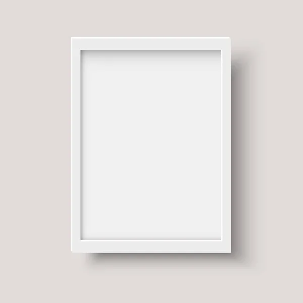 Marco de imagen en blanco vertical realista — Vector de stock