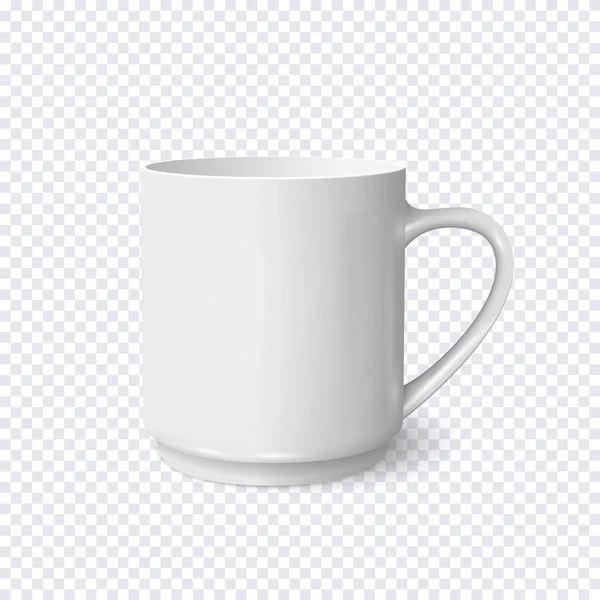 现实的白色咖啡杯 — 图库矢量图片
