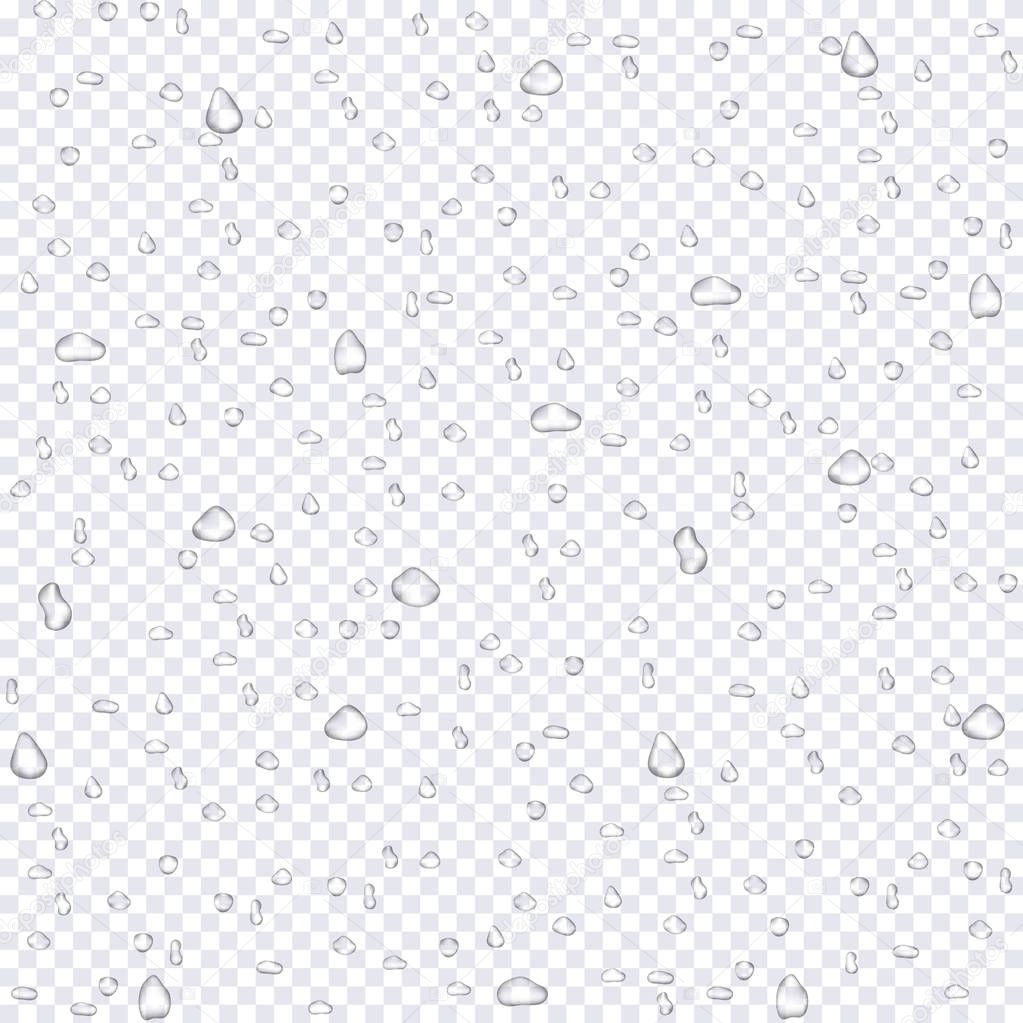Realistic water drops background