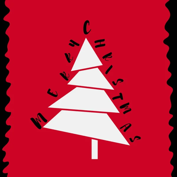 Vector Ilustración Diseño Árbol Navidad Abstracto — Vector de stock