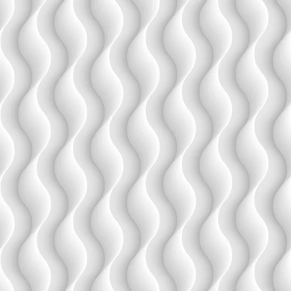 Vector Illustration Design White Seamless Texture Pattern Abstract Waves Background — Stock Vector