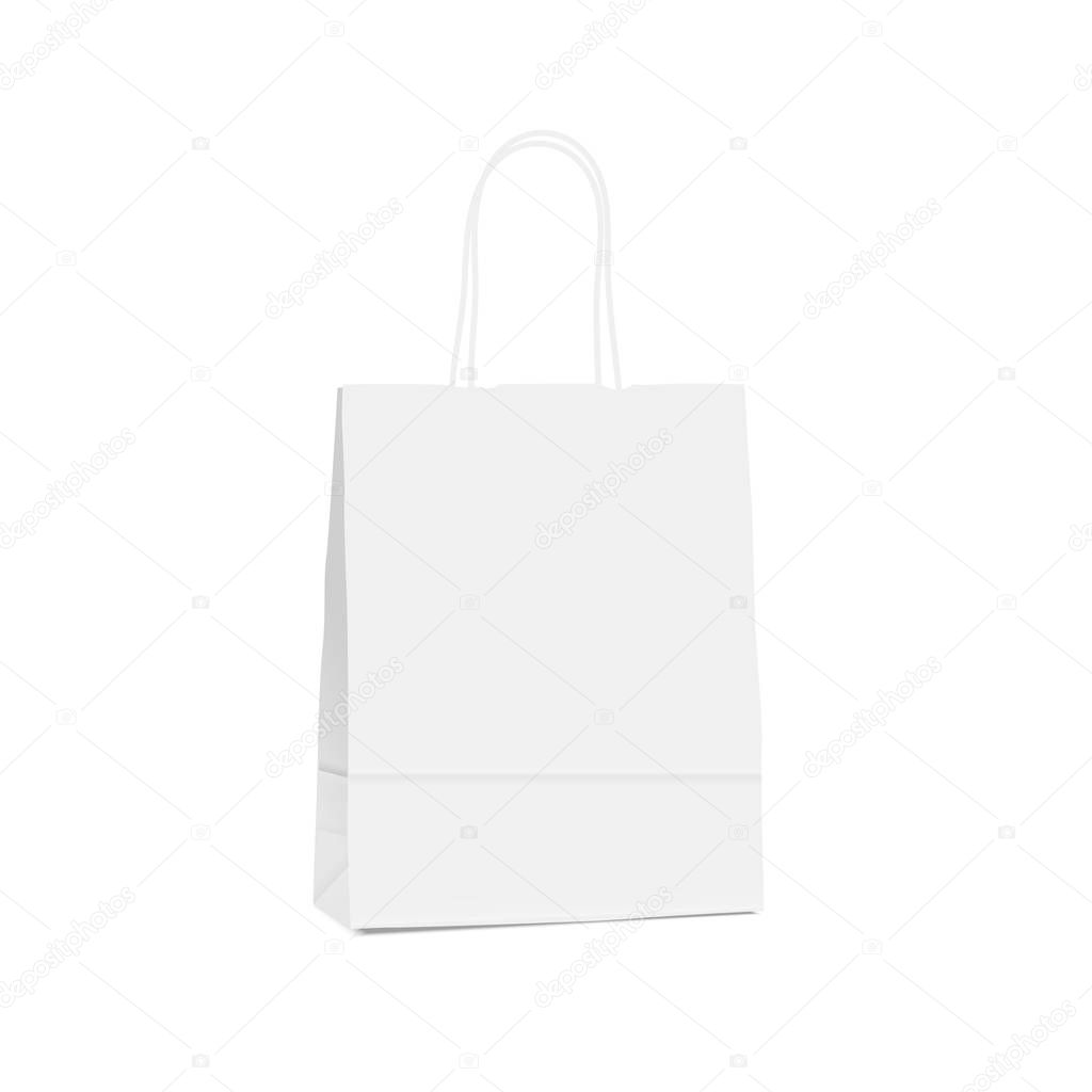 vector illustration design of empty shopping paper bag