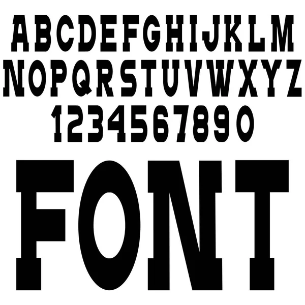 Eenvoudige Zwarte Lettertype Alfabetletters Cijfers Leestekens Vector Set — Stockvector